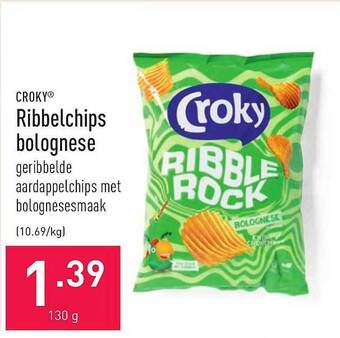 ALDI Croky Ribbelchips Bolognese aanbieding