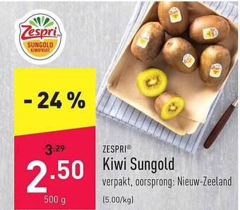 ALDI Zespri Kiwi Sungold aanbieding