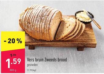 ALDI Vers Bruin Zweeds Brood aanbieding