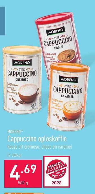 ALDI Moreno Cappuccino Oploskoffie aanbieding