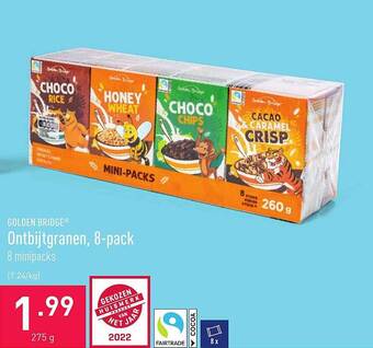 ALDI Golden Bridge Ontbijtgranen 8-pack aanbieding