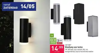 ALDI Light Zone Wandlamp Voor Buiten Eco aanbieding
