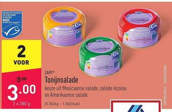ALDI Zapi Tonijnsalade aanbieding