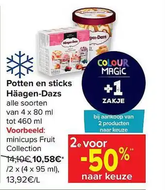 Carrefour Potten En Sticks Häagen Dazs aanbieding