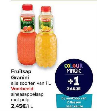 Carrefour Fruitsap Granini aanbieding