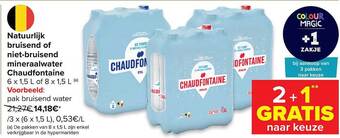 Carrefour Natuurlijk Bruisend Of Niet Bruisend Mineraalwater Chaudfontaine aanbieding
