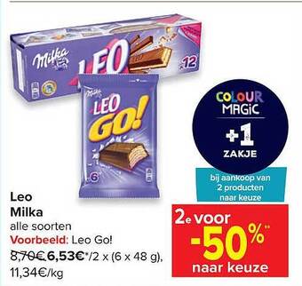 Carrefour Leo Milka aanbieding
