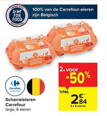 Carrefour Scharreleieren aanbieding