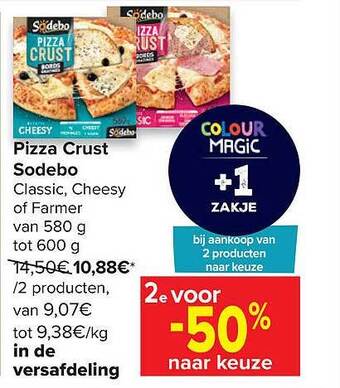 Carrefour Pizza Crust Sodebo aanbieding