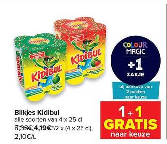 Carrefour Blikjes Kidibul aanbieding