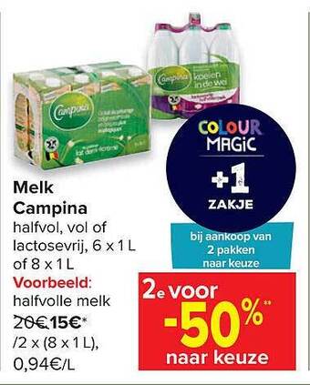 Carrefour Melk Campina aanbieding