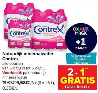Carrefour Natuurlijk Mineraalwater Contrex aanbieding