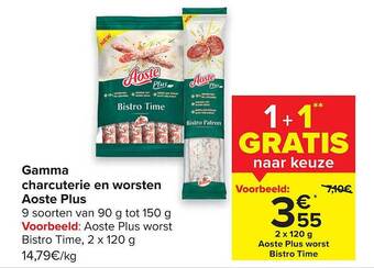 Carrefour Gamma Charcuterie En Worsten Aoste Plus aanbieding