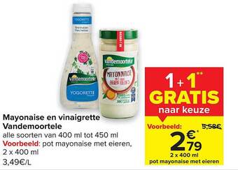 Mayonaise En Vinaigrette Vandemoortele