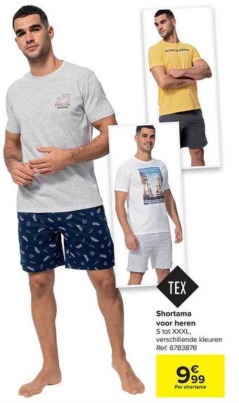 Carrefour Shortama Voor Heren aanbieding