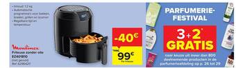 Carrefour Moulinex Friteuse Zonder Olie aanbieding