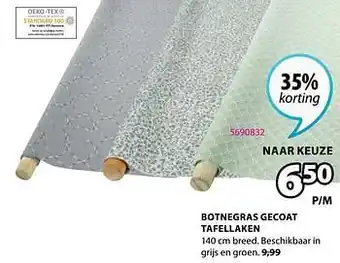 Jysk Botnegras gecoat tafellaken aanbieding
