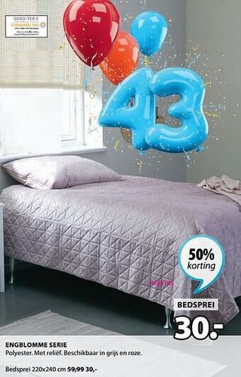Jysk Engblomme bedsprei aanbieding