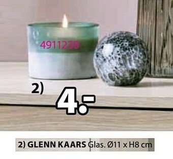 Jysk Glenn kaars aanbieding