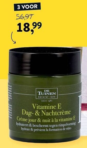 Holland & Barrett Vitamine e dag-+ nachtcrème aanbieding