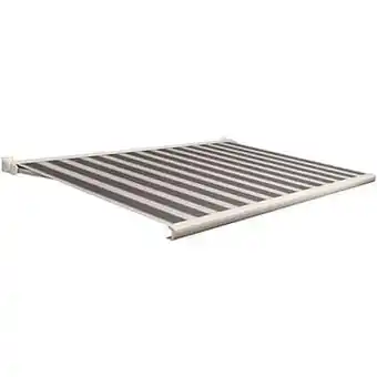 Brico Domasol zonnetent elektrisch ’Factor 20-C’ zwart/wit smalle strepen 400 x 300 cm aanbieding
