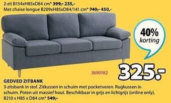 Jysk Gedved zitbank aanbieding