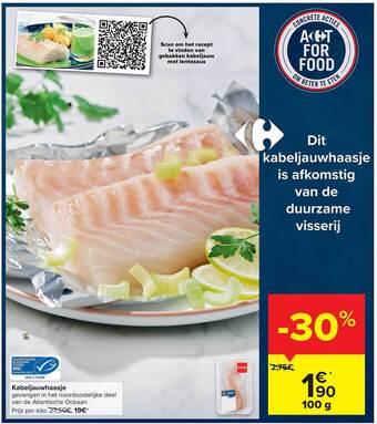 Carrefour Kabeljauwhaasje aanbieding