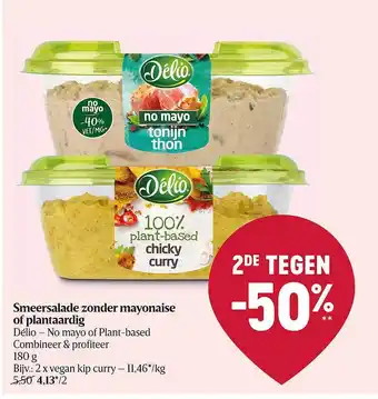 Delhaize Smeersalade Zonder Mayonaise Of Plantaardig aanbieding