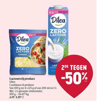 Delhaize Lactosevrij Product Dilea aanbieding