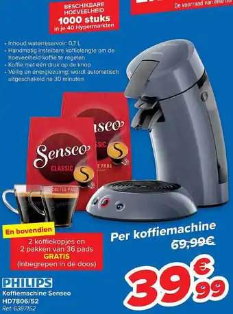 Carrefour Koffiemachine Senseo aanbieding