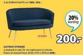Jysk Gistrup zitbank aanbieding