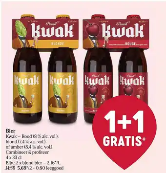 Bier Kwak Rood Blond Of Amber