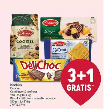Delhaize Koekjes Delacre aanbieding