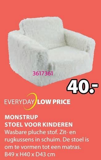 Jysk Monstrup stoel voor kinderen aanbieding