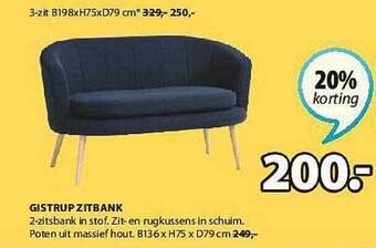 Jysk Gistrup Zitbank aanbieding