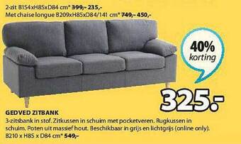 Jysk Gedved Zitbank aanbieding