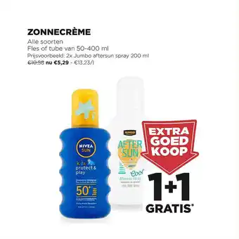 Jumbo Zonnecrème 1+1 Gratis aanbieding