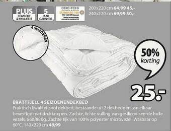 Jysk Brattfjell 4 Seizoenendekbed aanbieding