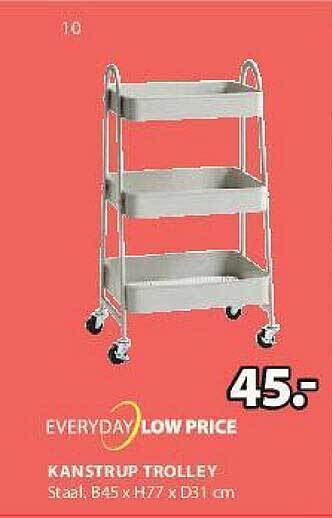 Jysk Kanstrup Trolley aanbieding