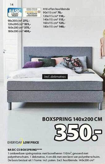 Jysk Basic C5 Boxspring aanbieding