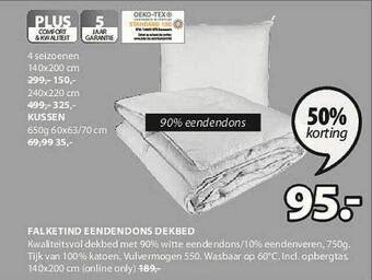 Jysk Falketind Eendendons Dekbed aanbieding