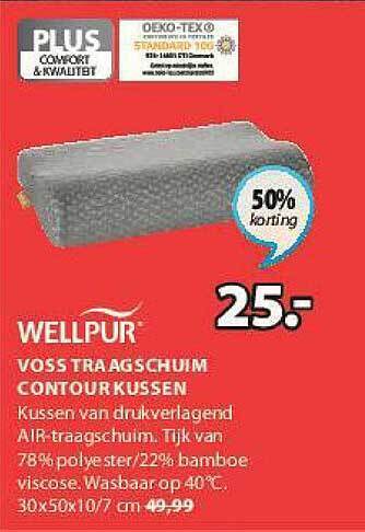 Jysk Voss Traagschuim Contour Kussen aanbieding