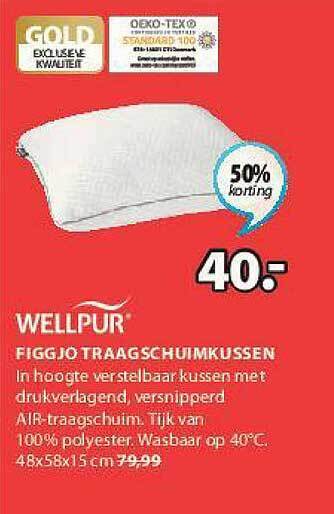 Jysk Figgjo Traagschuimkussen aanbieding