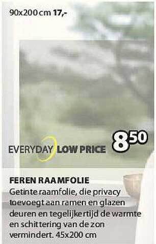 Jysk Feren Raamfolie aanbieding