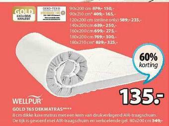 Jysk Gold T65 Dekmatras aanbieding