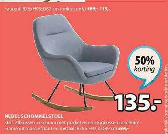 Jysk Nebel Schommelstoel aanbieding