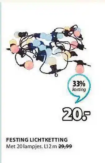 Jysk Festing Lichtketting aanbieding