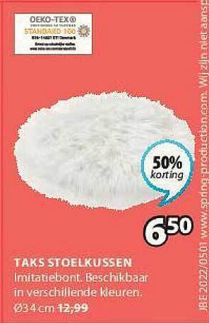 Jysk Taks Stoelkussen aanbieding