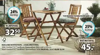 Jysk Klapstoel, Bistrotafel aanbieding