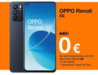 Orange Oppo Reno6 5g aanbieding